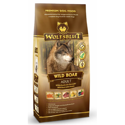 Wolfsblut Wild Boar (Дикий Кабан) 24/18 - сухой корм для взрослых собак, с кабаном и буйволом