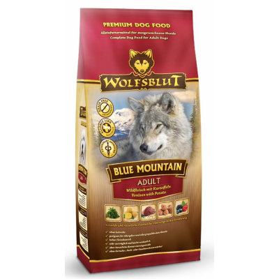 Wolfsblut Blue Mountain (Голубая гора) 30/16 - сухой корм для взрослых собак (оленина)