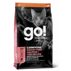 GO! CARNIVORE GF Salmon + Cod Recipe for Cats 42/16 беззерновой корм для котят и кошек с лососем и треской 