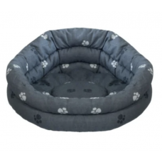 Лежак круглый стёганый Дарэлл с подушкой для собак, 70*70*22 см. (хлопок цветной, периотек) (арт. 9134) 