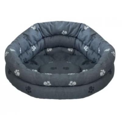 Лежак круглый стёганый Дарэлл с подушкой для собак, 70*70*22 см. (хлопок цветной, периотек) (арт. 9134)