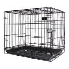 Клетка для собак и кошек  61x43x50 cм. "Happy Pet" черного цвета (арт. LEID-215MAJ)