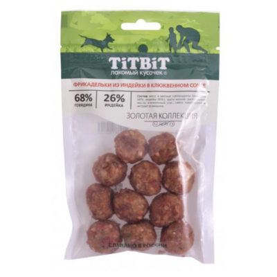 Titbit Золотая коллекция Фрикадельки для собак из говядины с морковью, 70 г. (арт. 019146)