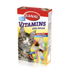 Sanal Vitamins - витаминизированные лакомства для кошек, 100 таблеток (арт. SC3000)