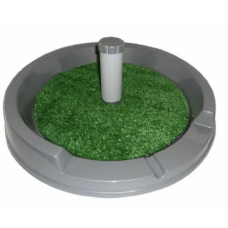 Redplastic Туалет со столбиком "Рокки" с иск. травой для собак мелких пород, диам. 50 см (арт. 2932трав)