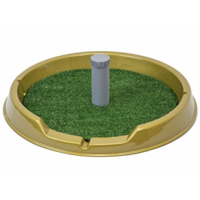Redplastic Туалет со столбиком круглый серия "Рокки" для собак мелких пород с искусственной травой d60 см. (арт. 2935)