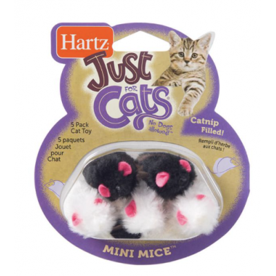 Hartz Игрушки меховые для кошек «Мини-мыши» набор 5 шт. (арт. 95986)