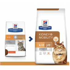 Hill's Prescription Diet k/d, Mobility Kidney, Joint Care - сухой диетический корм для кошек для поддержания здоровья почек и суставов 