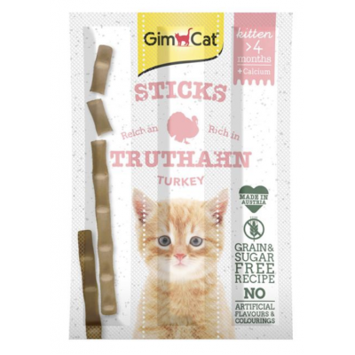 GimCat Лакомство для котят с индейкой GimCat Kitten Sticks 3 шт. (арт. 420844)