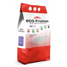 ECO-Premium Лаванда - комкующийся, древесный наполнитель для лотков с ароматом лаванды