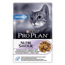 Pro Рlan Housecat - влажный корм для взрослых кошек живущих дома, индейка в желе, 85 гр