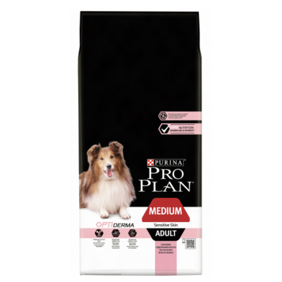Pro Plan Adult Medium Sensitive Skin Salmon and Rice - корм для взрослых собак с чувств. кожей с лососем с рисом