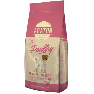 Araton Adult Poultry - полнорационный сухой корм для собак всех пород, с мясом домашней птицы