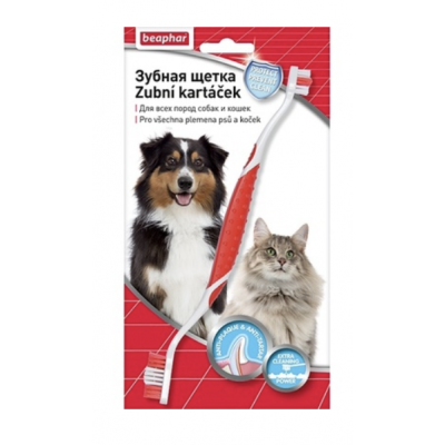 Beaphar TOOTHBRUSH BLISTERGARD - Двухсторонняя щетка для чистки зубов у кошек (арт. DAI13226)