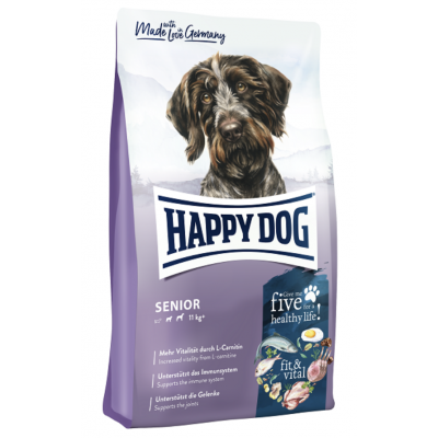 Happy Dog Supreme Fit & Well Senior - для пожилых собак средних и крупных пород, с птицей, ягненком и лососем