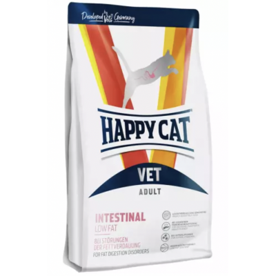 Happy Cat VET Diet Intestinal Low Fat - сухой лечебный корм для кошек при нарушении жирового обмена, панкреатите