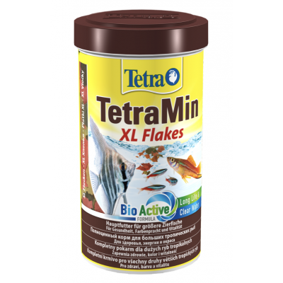 TetraMin XL Основной корм в виде крупных хлопьев для долгой и здоровой жизни всех видов тропических рыб