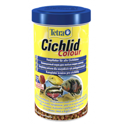 Tetra Cichlid Colour Основной корм в виде шариков для всех видов цихловых и других крупных декоративных рыб