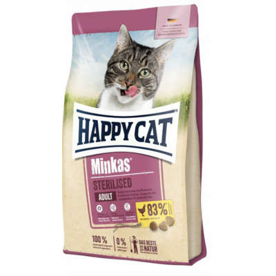 Happy Cat Minkas Sterilised Geflugel - корм для взрослых стерилизованных кошек, с птицей