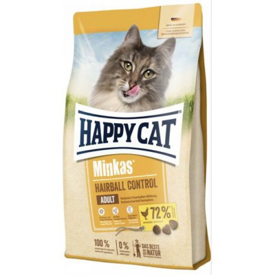 Happy Cat Minkas Hairball Control - корм для взрослых кошек, предотвращает образование комочков шерсти