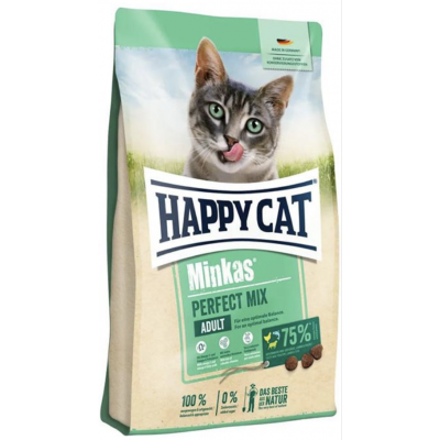  Happy Cat Minkas Perfect Mix Geflugel Fisch & Lamm - сухой корм для взрослых кошек с птицей, рыбой и ягнёнком