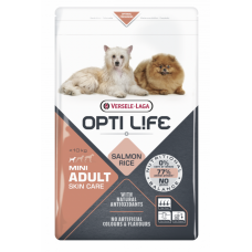 OPTI LIFE SKIN CARE MINI - сухой корм для взрослых собак мелких пород с чувствительной кожей, с лососем