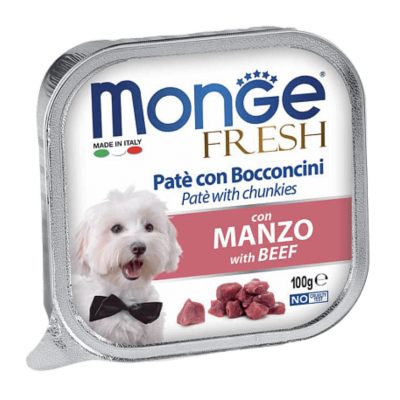 MONGE DOG FRESH BEEF - Консервированный корм для собак, с говядиной (100 г)