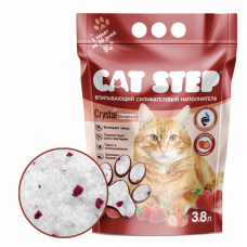 Cat Step Crystal Stawberry Наполнитель силикагелевый для кошачьих туалетов, с ароматом клубники