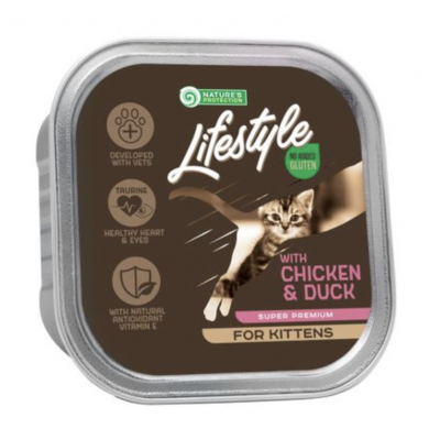 Nature's Protection Lifestyle Kitten with chicken and duck, 85 г (арт. KIKLS46085)