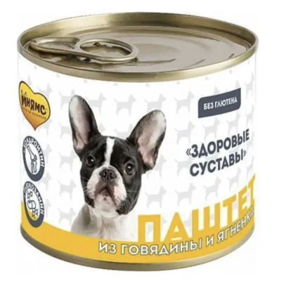 Мнямс "Здоровые Суставы" - консервы для собак всех пород Паштет из говядины и ягненка, 200 г (арт. 705052)