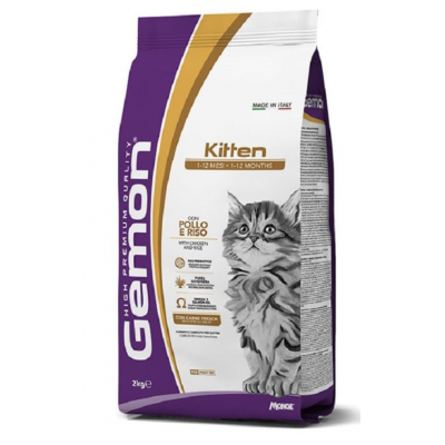 Gemon Cat Kitten Chicken&Rice - корм для котят и беременных кошек со свежим мясом курицы и рисом