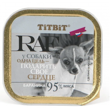 TiTBiT RAF - консервы для собак, баранина, 100 г (ламистер)