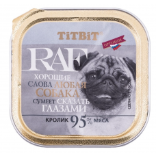 TiTBiT RAF - консервы для собак, кролик, 100 г (ламистер)