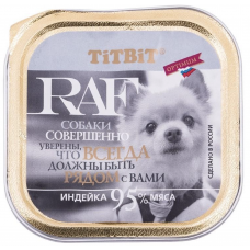 TiTBiT RAF - консервы для собак, индейка, 100 г (ламистер)