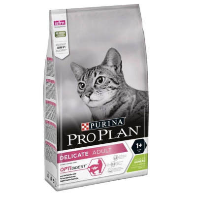 Pro Plan OptiDigest Delicate Lamb - корм для кошек с чувствительным пищеварением и привередливых к еде, с ягненком