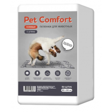 Pet Comfort  пеленки с углем впитывающие, для собак, разные размеры, 50 шт