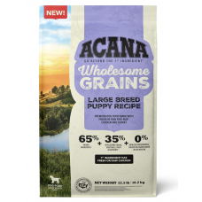 Acana Wholesome Grains Large Breed Puppy Recipe (65/35) - корм с низким содержанием зерна для щенков крупных пород, со свежим цыпленком, яйцами, сельдью и тыквой