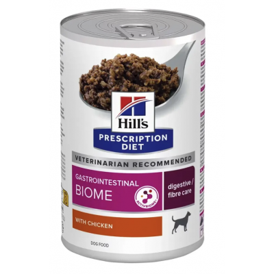 Hill's Prescription Diet Gastrointestinal Biome - влажный диетический корм для собак (консерва) при расстройствах пищеварения, жкт, с курицей, 370 г (ВЕТ607719)