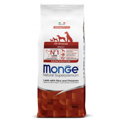 Monge Speciality Adult All Breeds Lamb Rice Potatoes - сухой корм для взрослых собак всех пород, с ягненком, рисом и картофелем