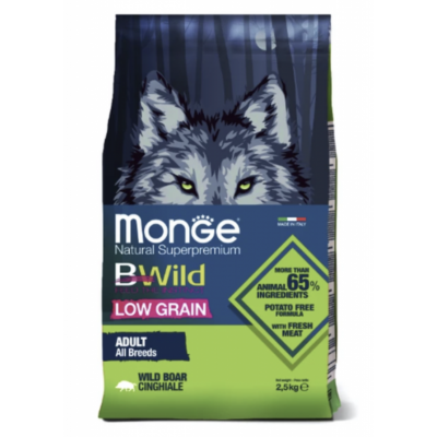 Monge BWILD Adult All Breeds Wild Boar - низкозерновой сухой корм для взрослых собак всех пород, с мясом дикого кабана