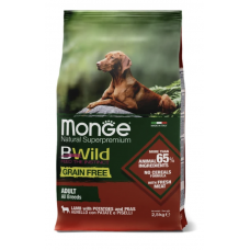 Monge Dog BWild Grain Free Adult Lamb Potatoes & Peas - безерновой корм для взрослых собак всех пород, ягненок, картофель и горох