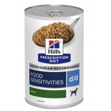 Hill's Prescription Diet d/d Food Sensitivities - влажный диетический корм для собак при пищевой аллергии, с уткой 370 г