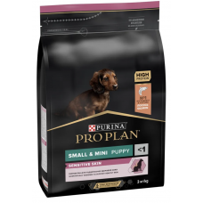 Pro Plan Small & Mini Puppy Sensitive Skin - корм для щенков миниатюрных и мелких пород с чувствительной кожей с лососем и рисом 