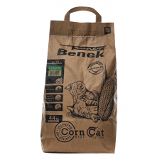 Super Benek Corn Cat Ultra Fresh grass кукурузный наполнитель для кошачьего туалета, свежая трава, комкующийся, 7л