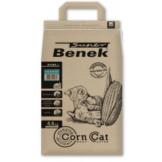 Super Benek Corn Cat Ultra Sea breeze кукурузный наполнитель морской бриз, для кошачьего туалета, комкующийся, 7л