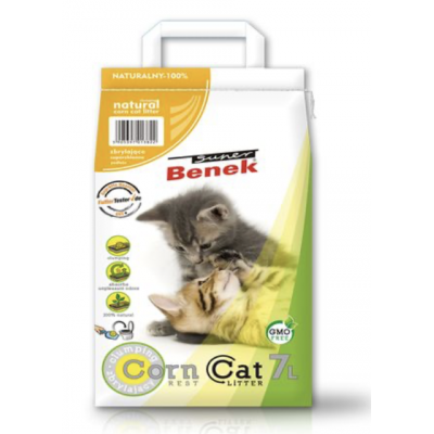 Super Benek Corn Cat Naturalny - наполнитель кукурузный комкующийся для кошек
