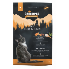 Chicopee HNL HAIR&SKIN - сухой корм для красоты шерсти кошек с курицей, с мясом птицы и рисом