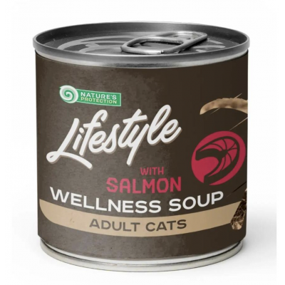 Nature's Protection Soup Lifestyle Adult Sterilised - Консервы для стерилизованных кошек, с лососем, 140 гр (KIKNPLF63358)