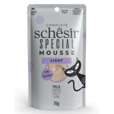 Schesir SPECIAL Light Chicken In Mousse - пресервы для взрослых кошек склонных к ожирению, мусс из курицы, 70 гр (21231104)