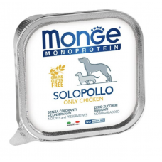 MONGE DOG SOLO CHICKEN - Монопротеиновый консервированный корм для собак, с курицей 150 гр